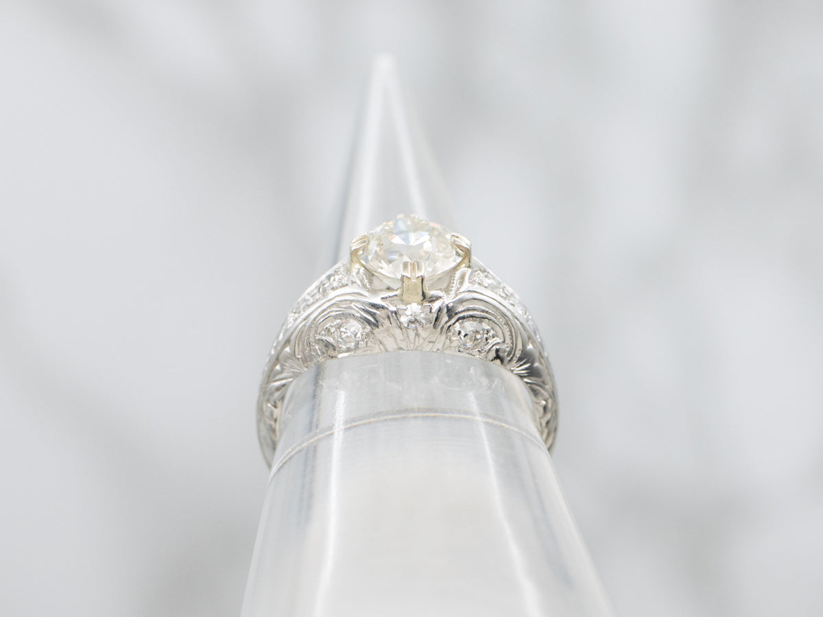 Edwardian Old European Cut Diamond Engagement Ring