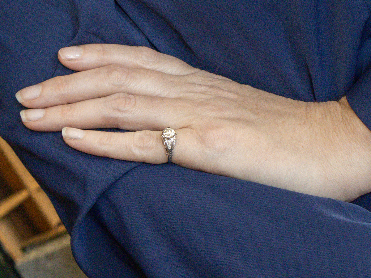 Edwardian Old European Cut Diamond Engagement Ring
