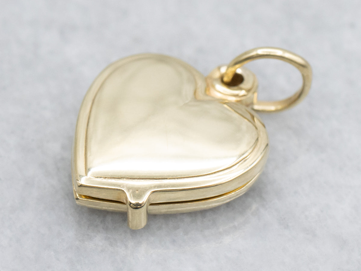 Vintage Gold Heart Shaped Slide Locket