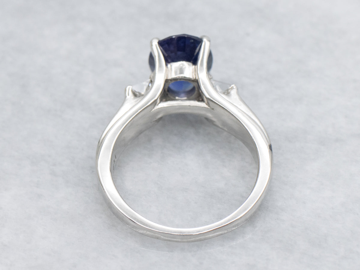 Platinum Sapphire and Diamond Anniversary Ring