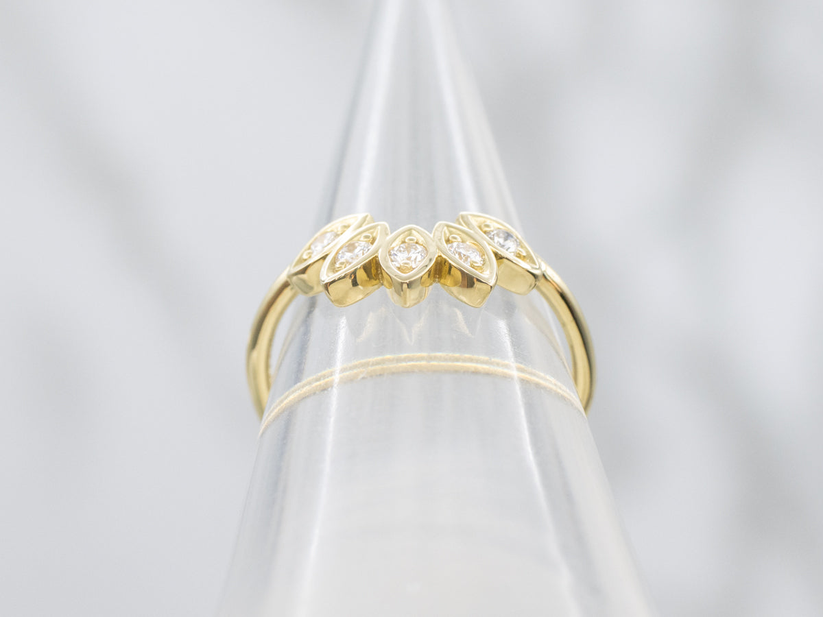 Vintage 18-Karat Gold Diamond Guard Band