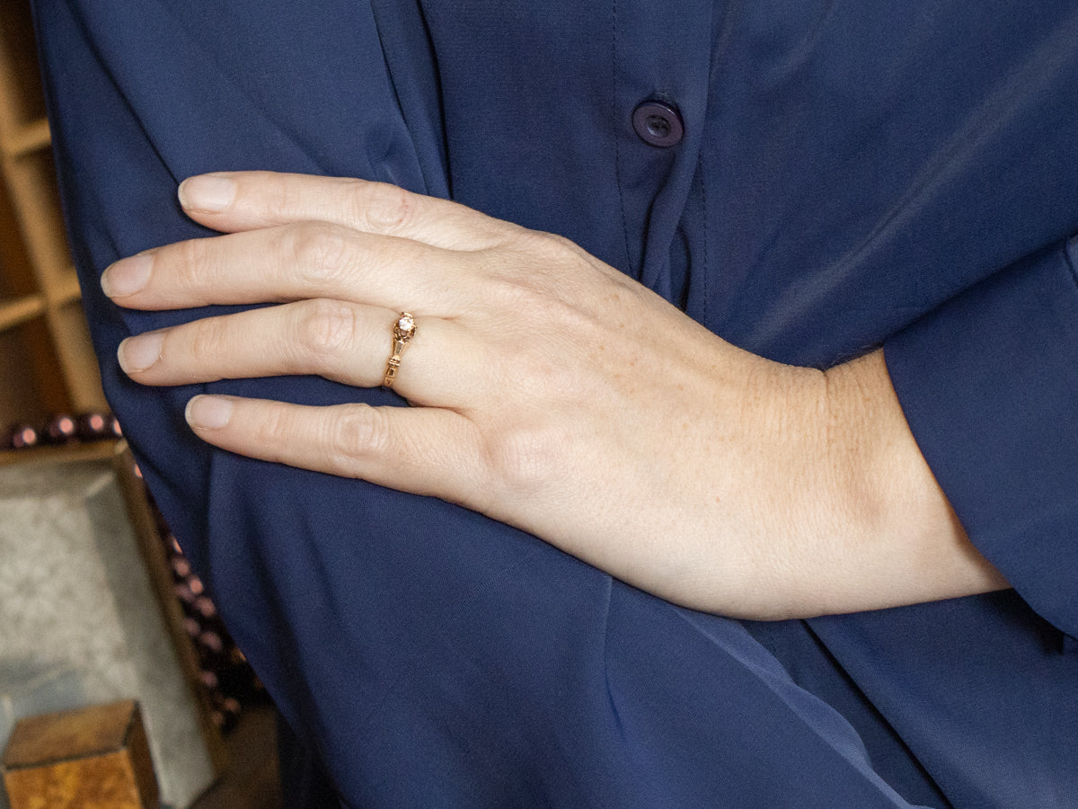 Old Mine Cut Buttercup Diamond Engagement Ring