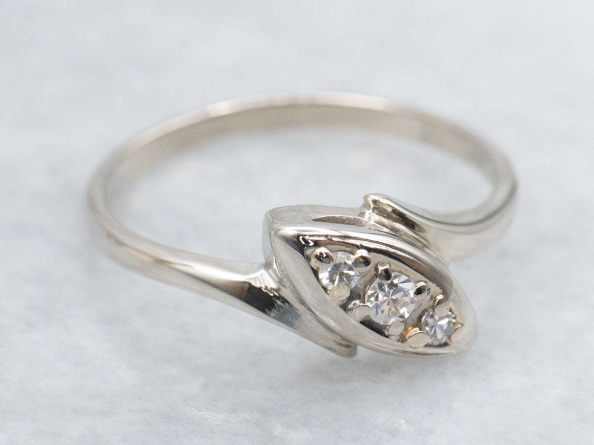Retro Era Diamond Bypass Ring
