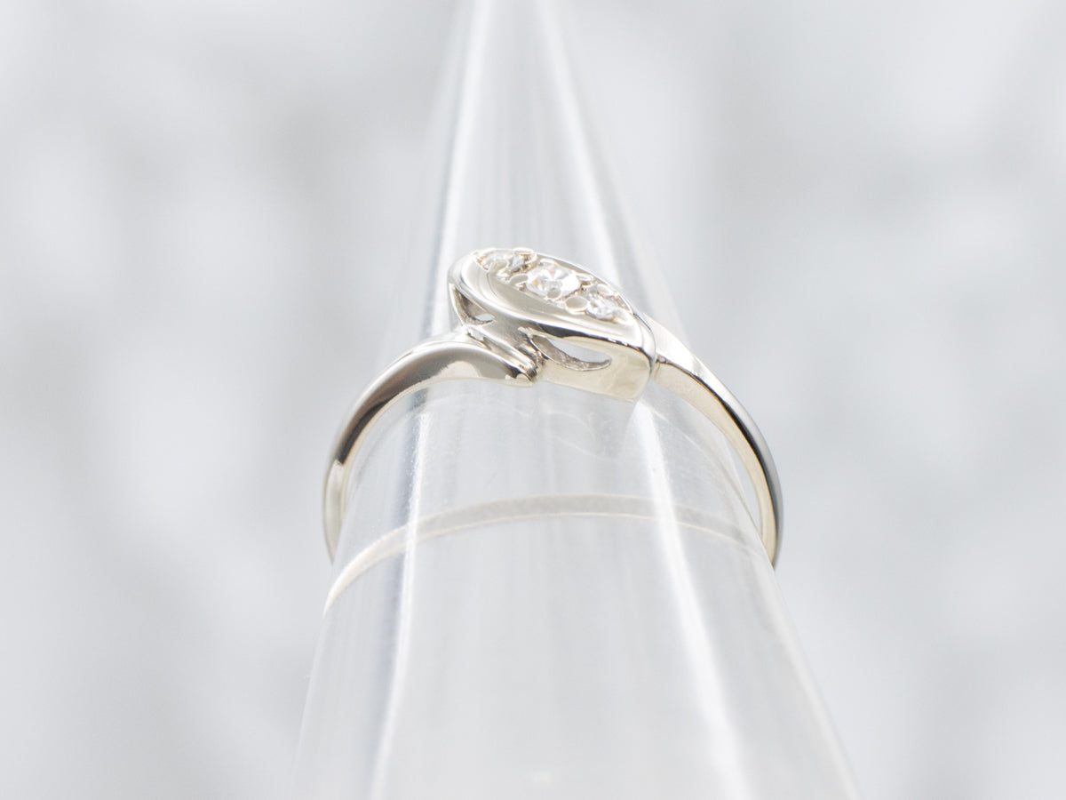 Retro Era Diamond Bypass Ring