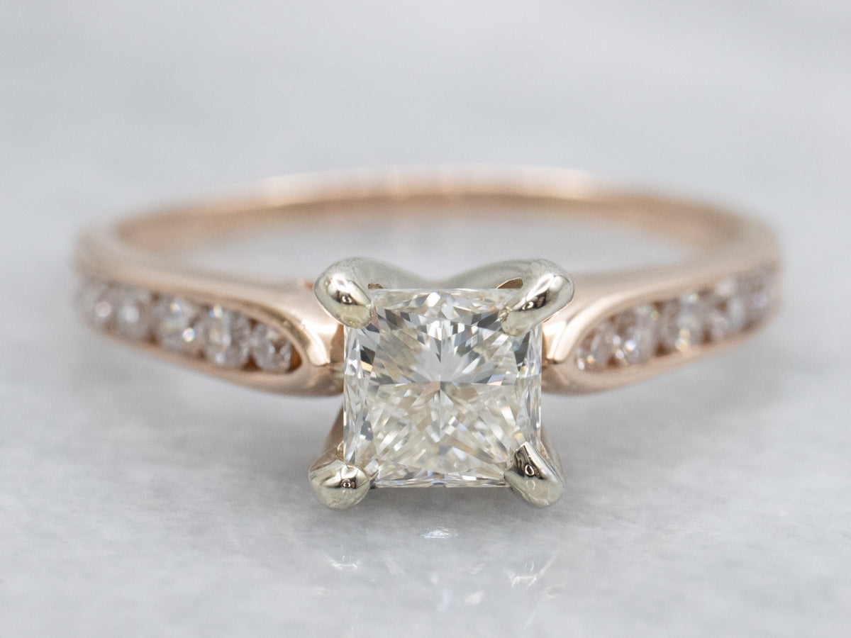 GIA Certified Princess Cut Diamond Engagement Ring