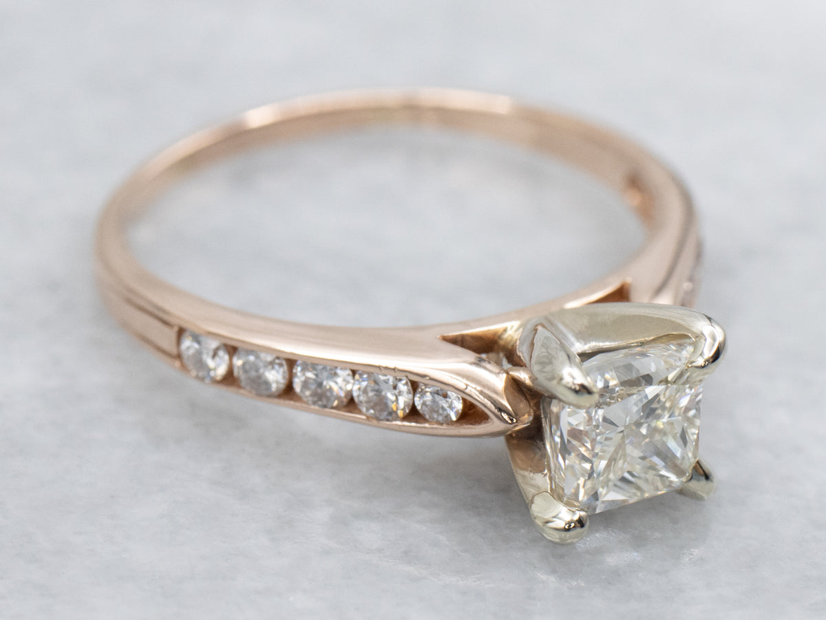 GIA Certified Princess Cut Diamond Engagement Ring