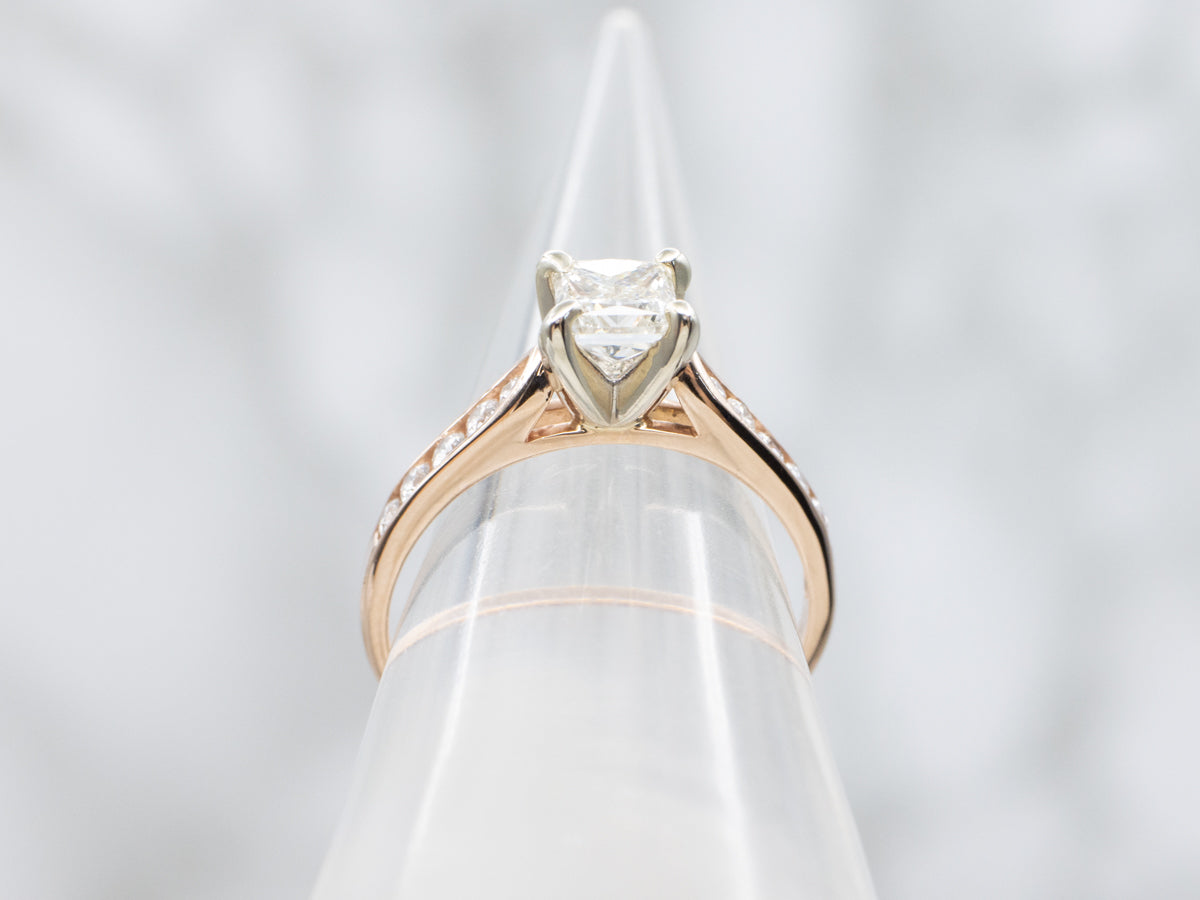 GIA Certified Princess Cut Diamond Engagement Ring