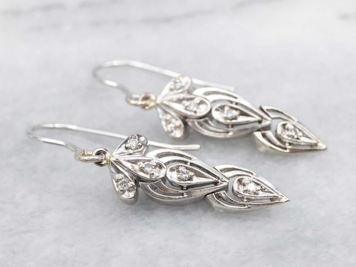 Diamond Gold Drop Earrings