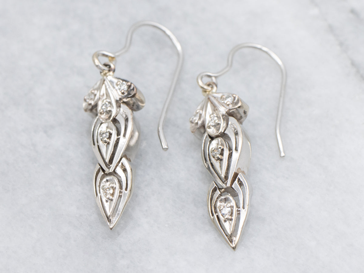 Diamond Gold Drop Earrings