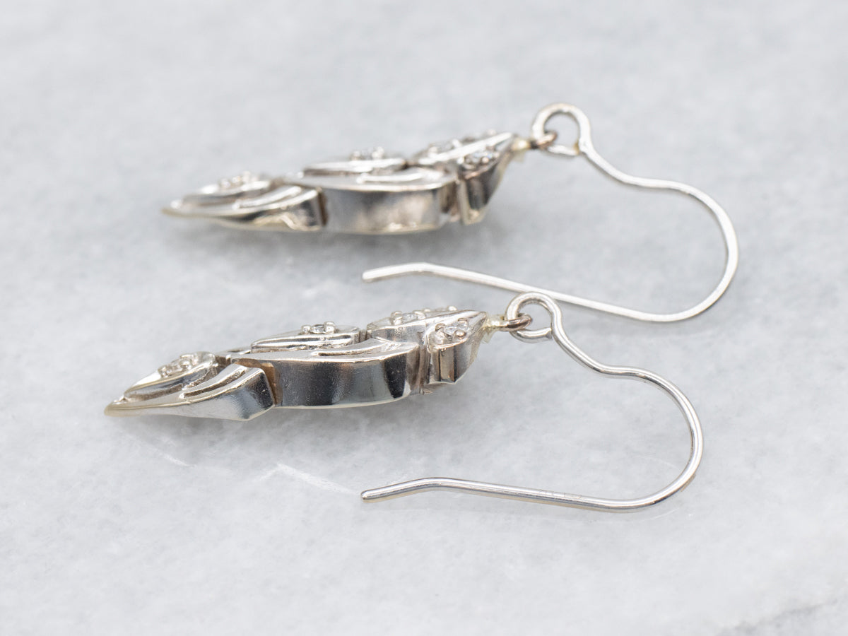 Diamond Gold Drop Earrings