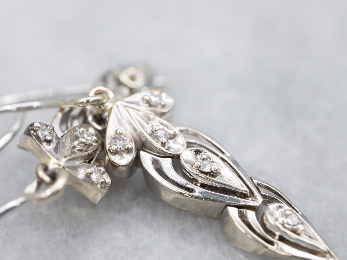 Diamond Gold Drop Earrings