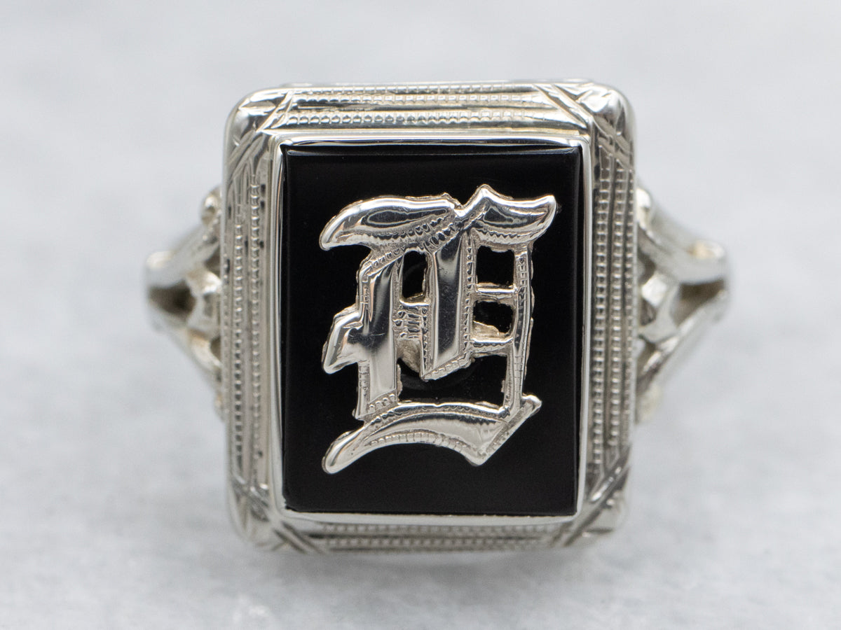 antique initial・monogram motif..:⋈*2個セット VINTAGE CUSTOM MONOGRAM DH HD | Bling Sass & Sparkle