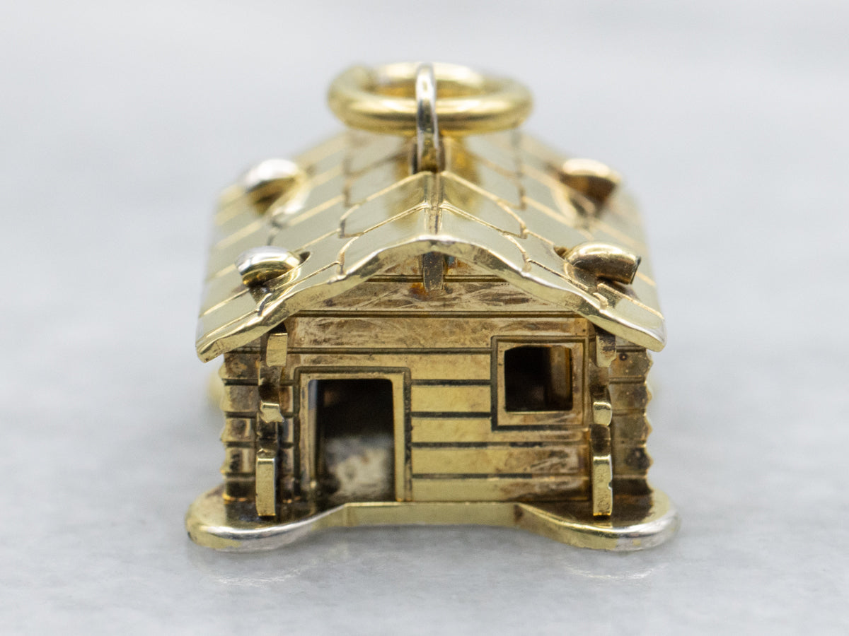 Yellow Gold Cabin House Charm