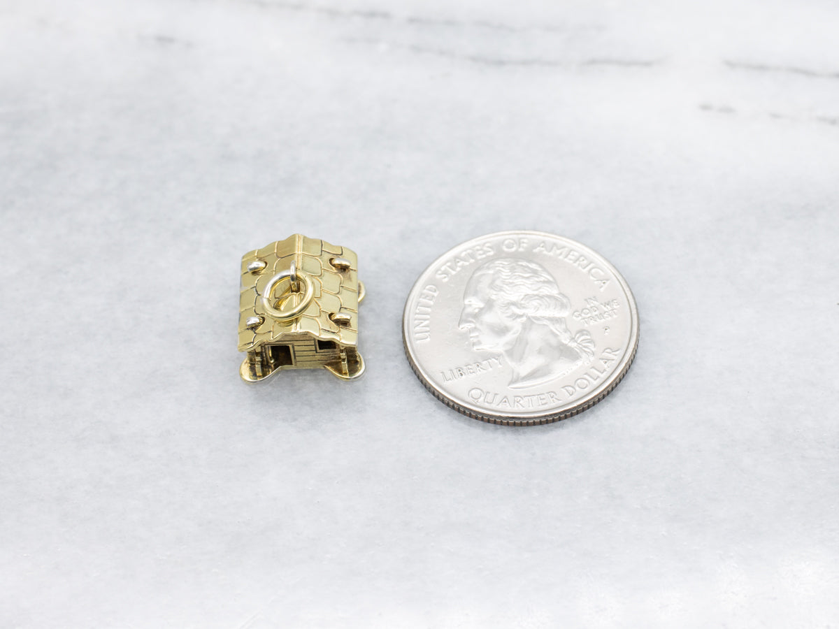 Yellow Gold Cabin House Charm