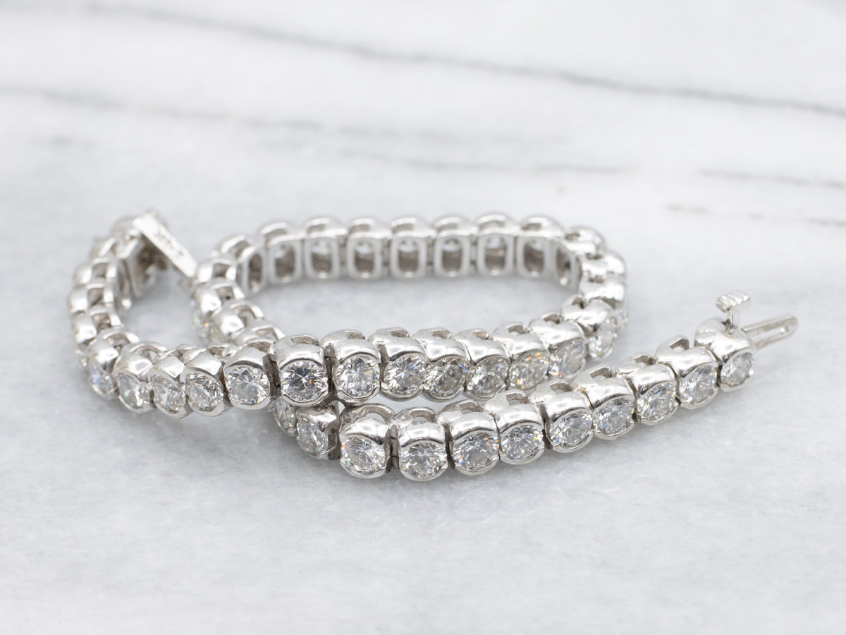 High-Quality Semi-Bezel Set Diamond Tennis Bracelet
