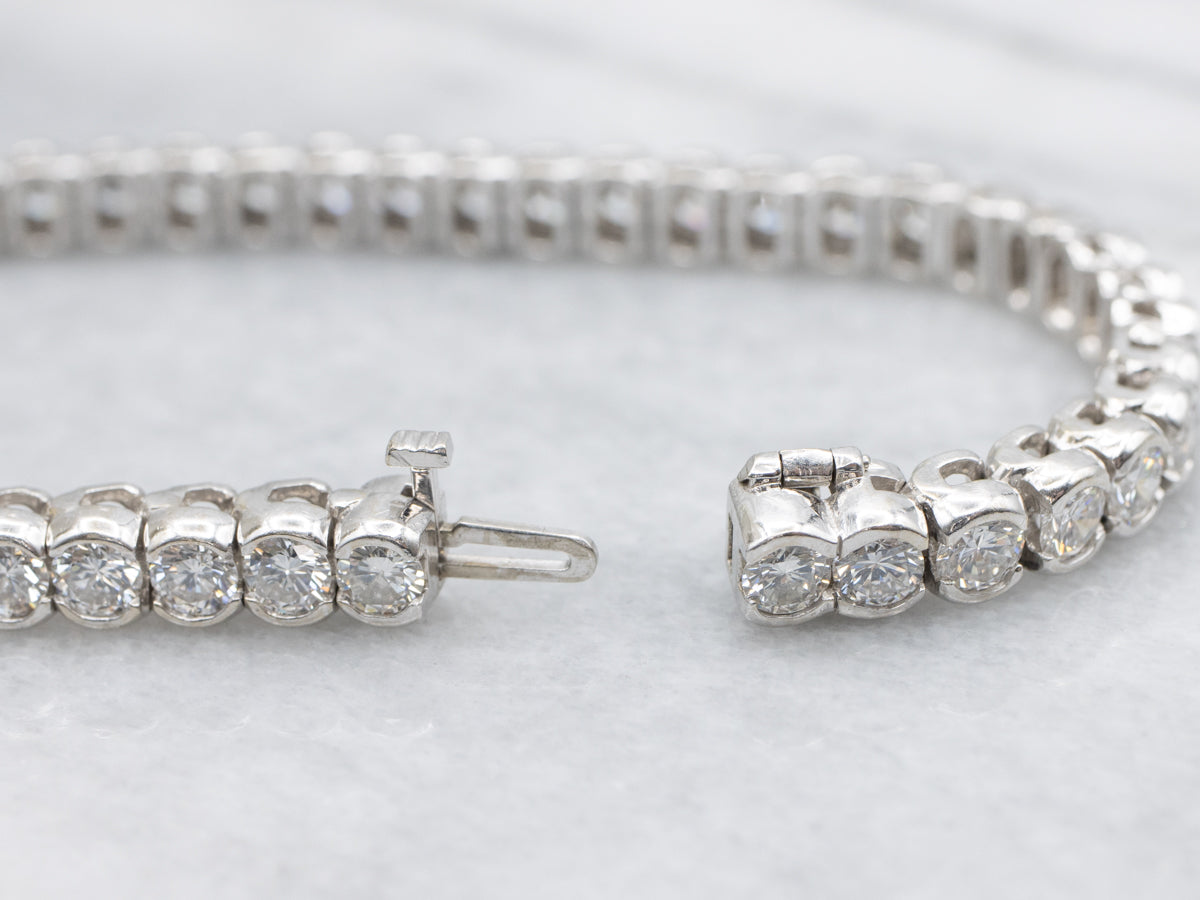 High-Quality Semi-Bezel Set Diamond Tennis Bracelet
