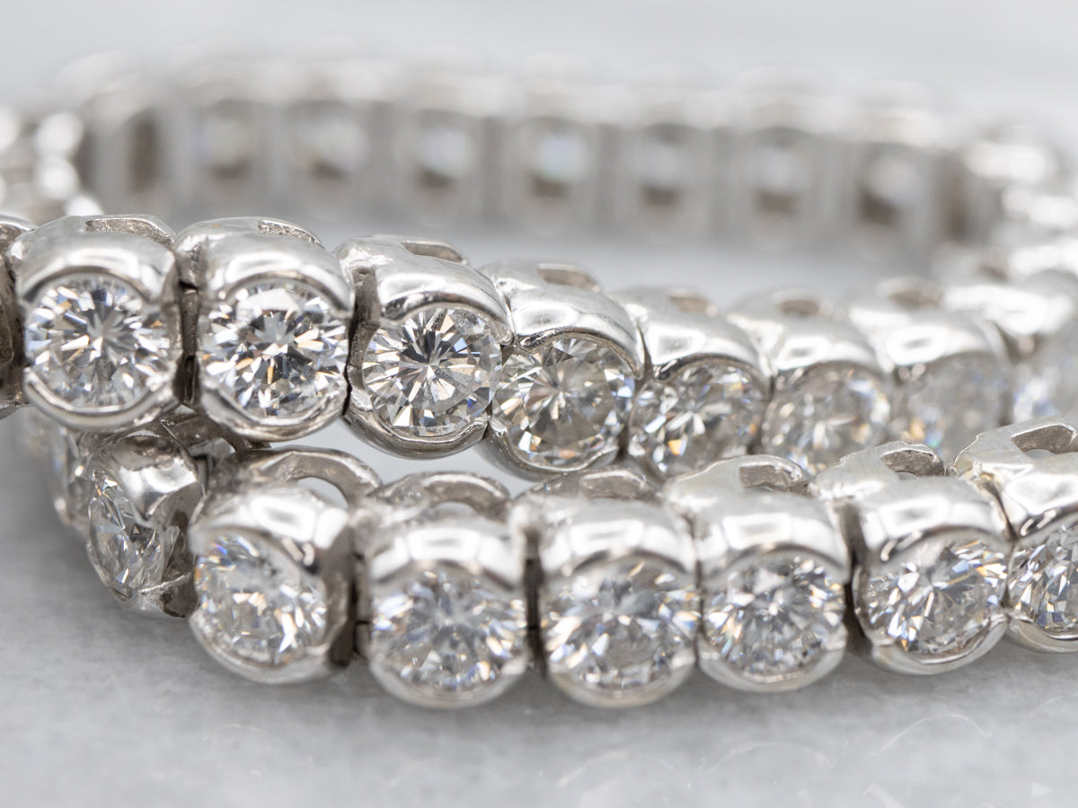 High-Quality Semi-Bezel Set Diamond Tennis Bracelet