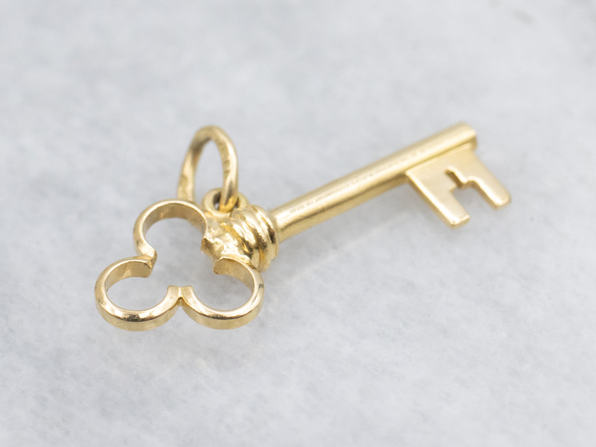 Yellow Gold Vintage Key Charm