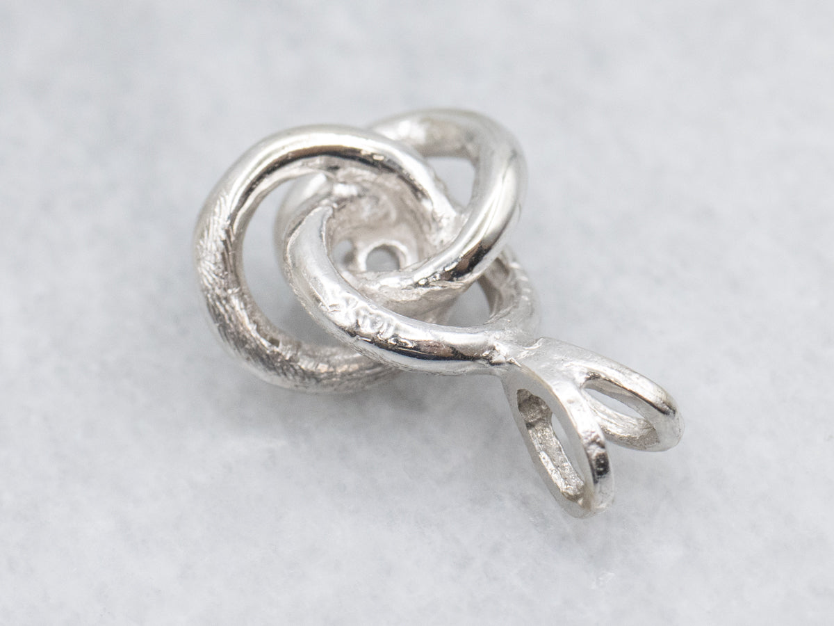 White Gold Diamond Lovers Knot Pendant