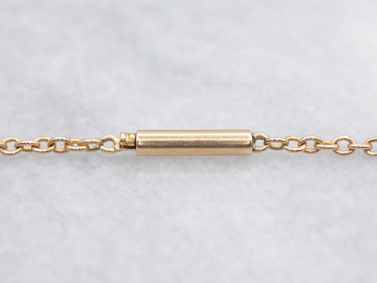 Antique Belle Époque Pearl and Pink Enamel Floral Necklace