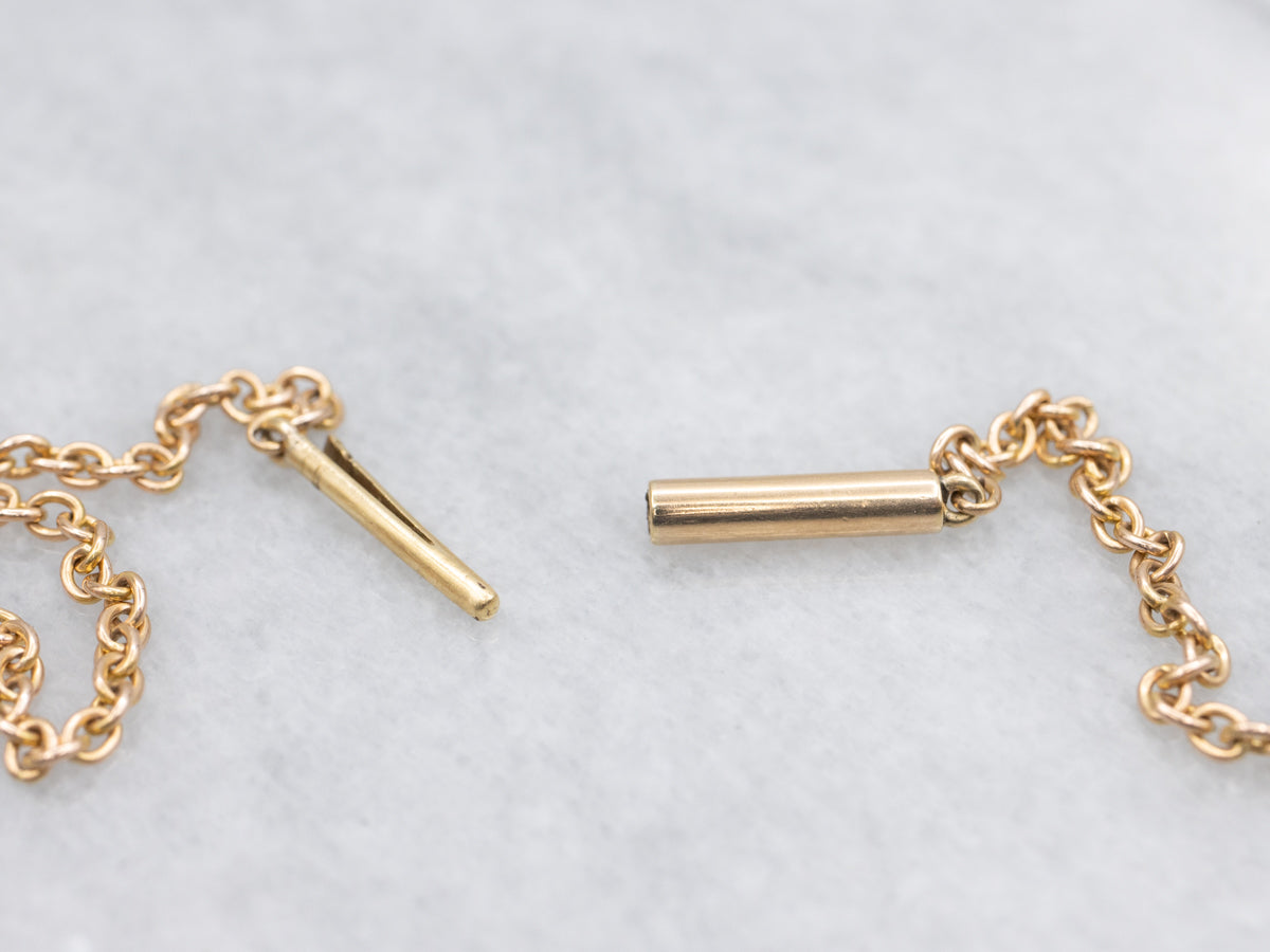 Antique Belle Époque Pearl and Pink Enamel Floral Necklace