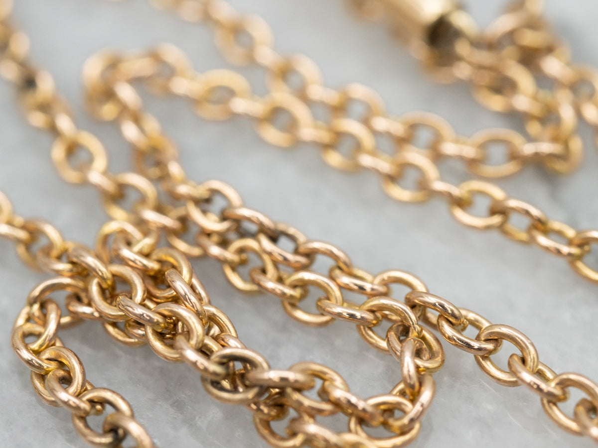 Antique Belle Époque Pearl and Pink Enamel Floral Necklace