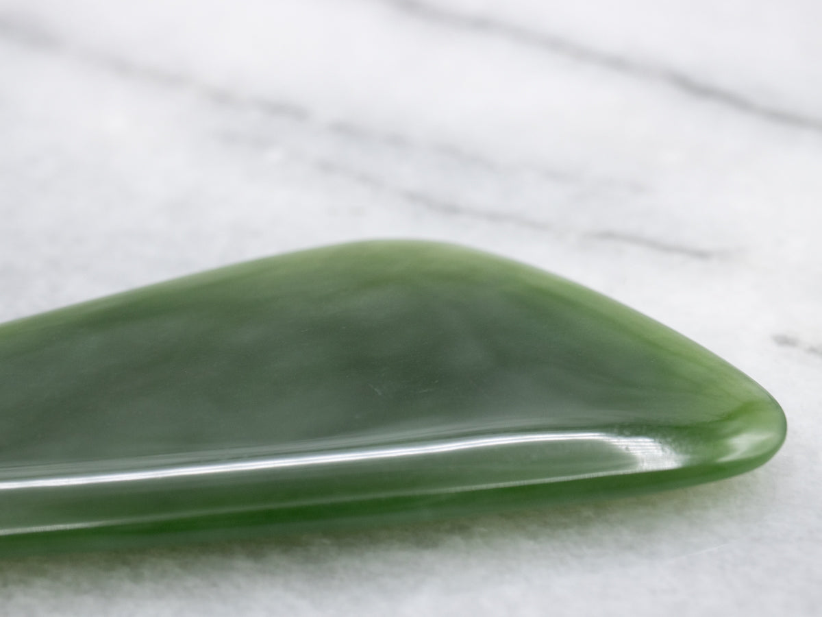 Nephrite Jade Yellow Gold Statement Pendant