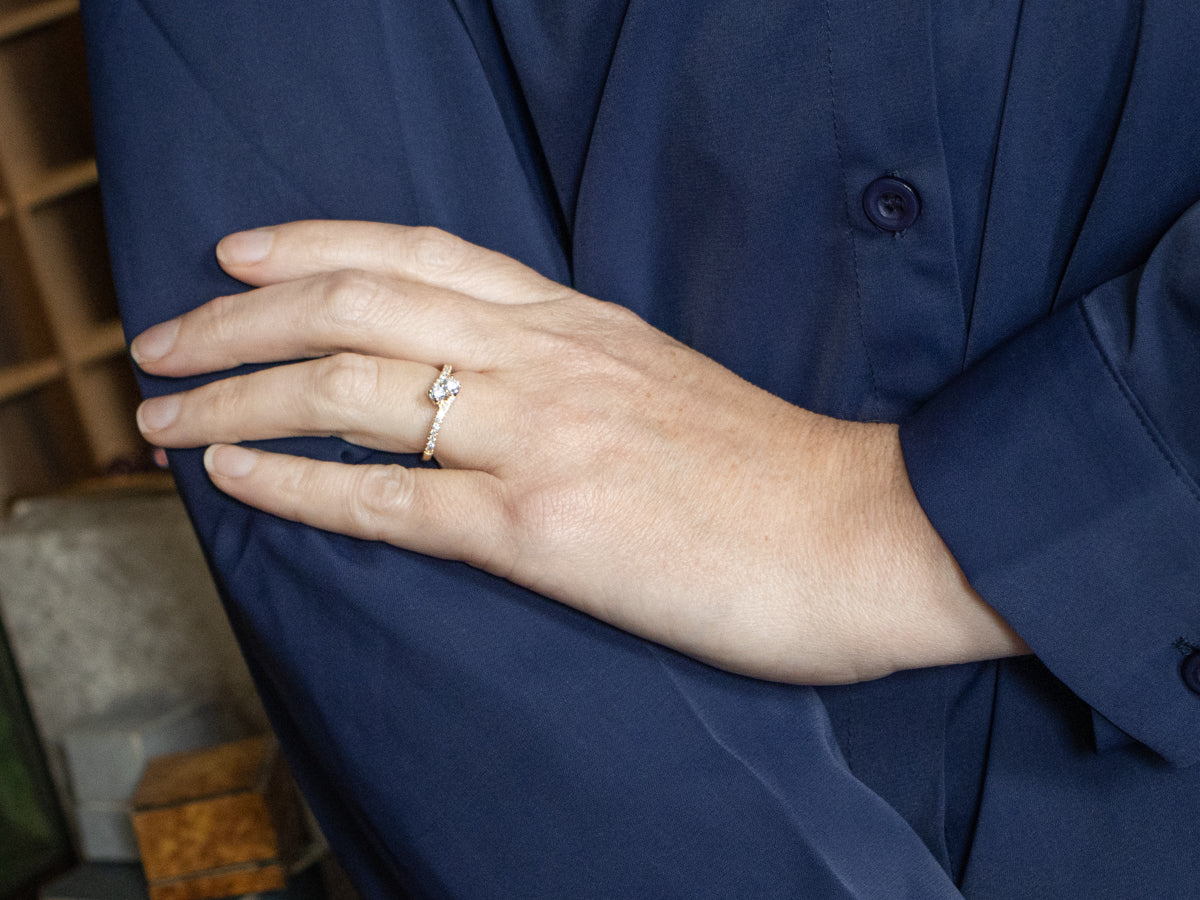 "Ever Us" Diamond and Gold Bypass Engagement Ring