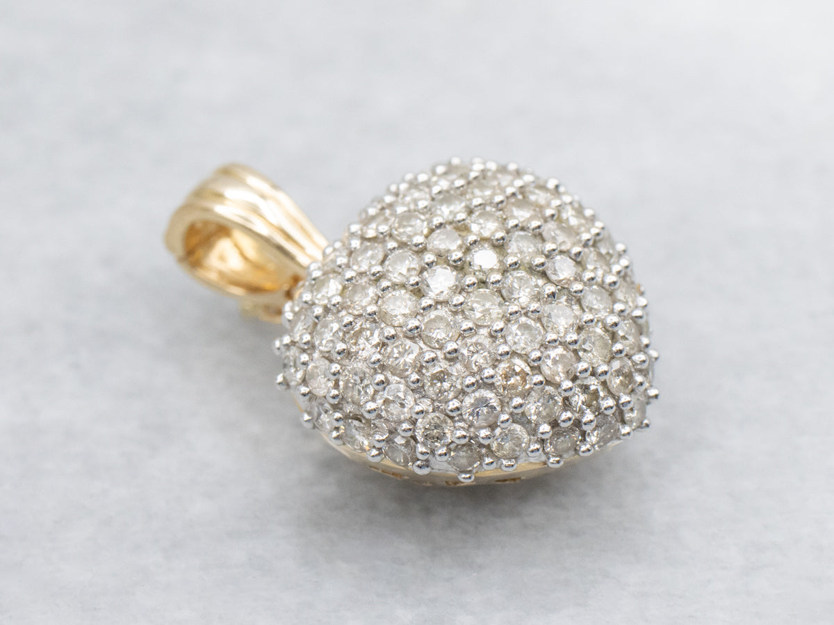 Diamond Encrusted Sweet Heart Pendant