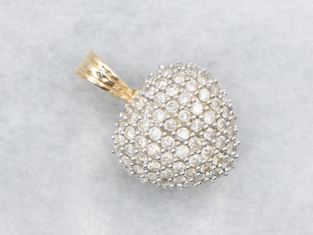 Diamond Encrusted Sweet Heart Pendant