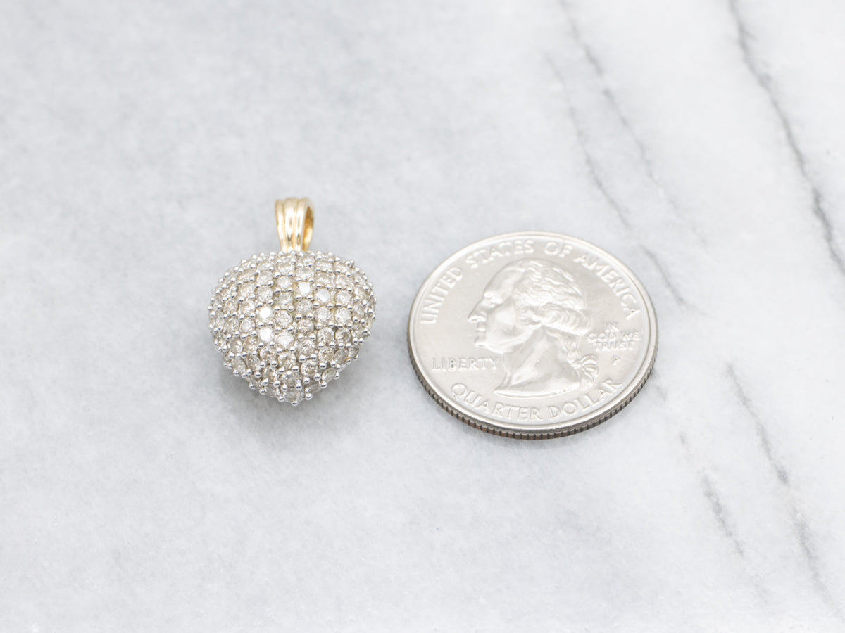Diamond Encrusted Sweet Heart Pendant