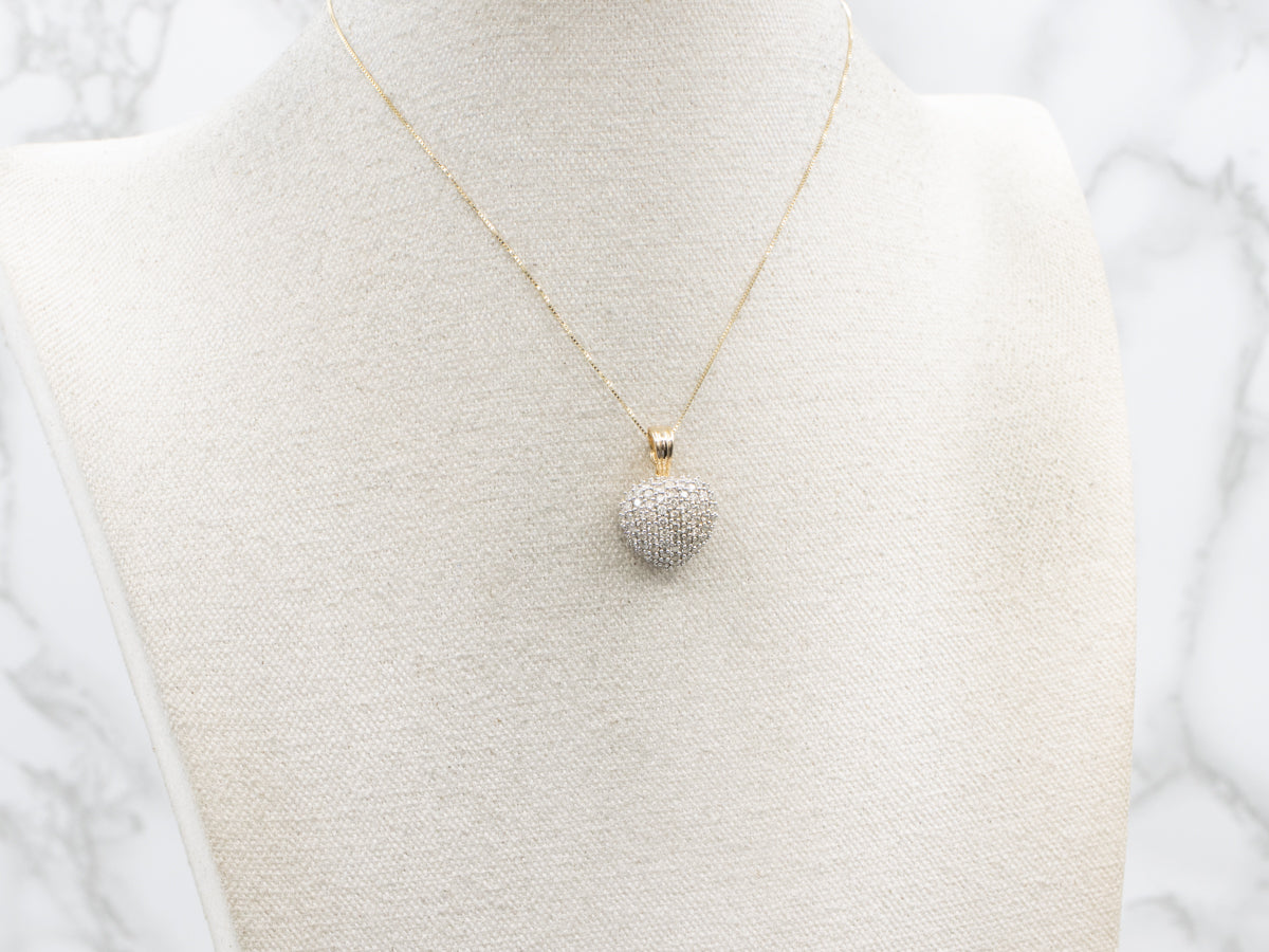 Diamond Encrusted Sweet Heart Pendant