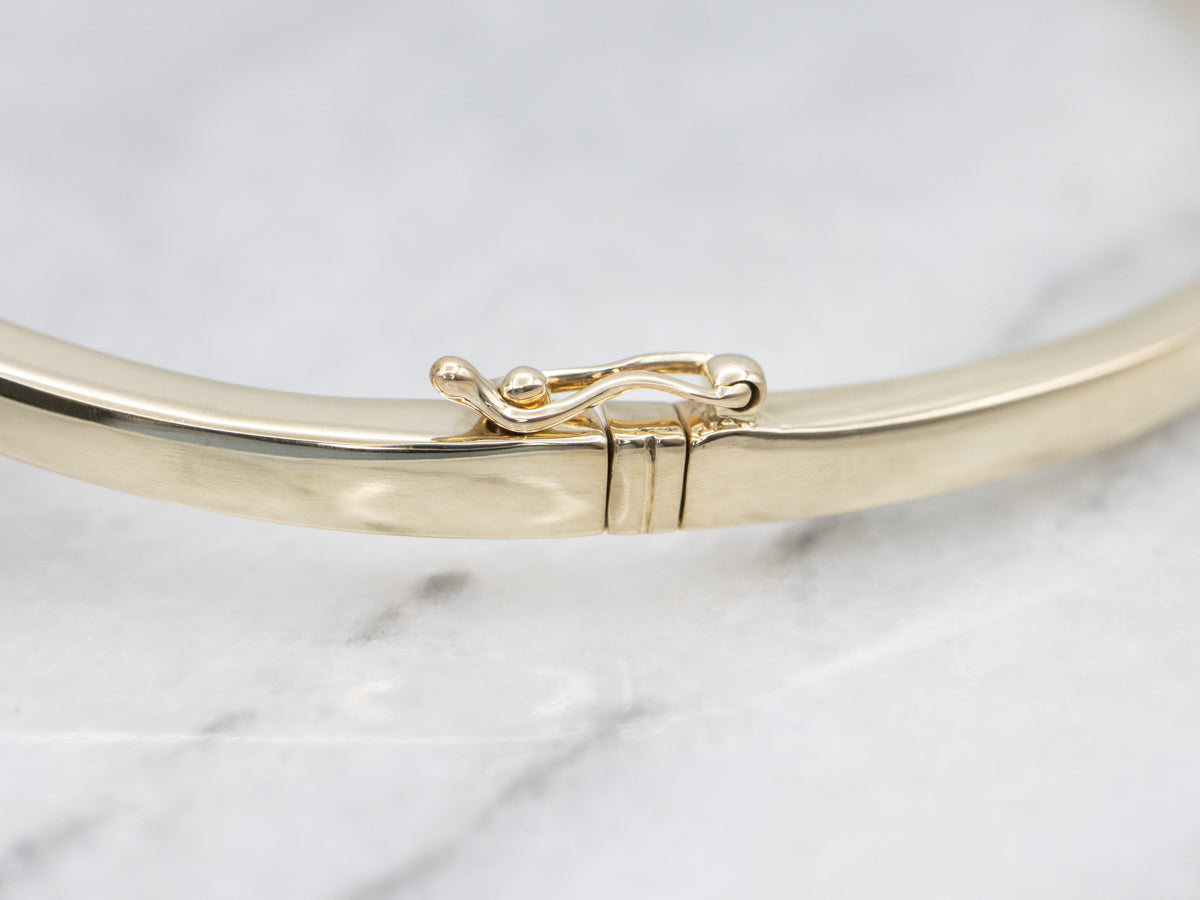 Looping Gold Modern Diamond Bangle Bracelet