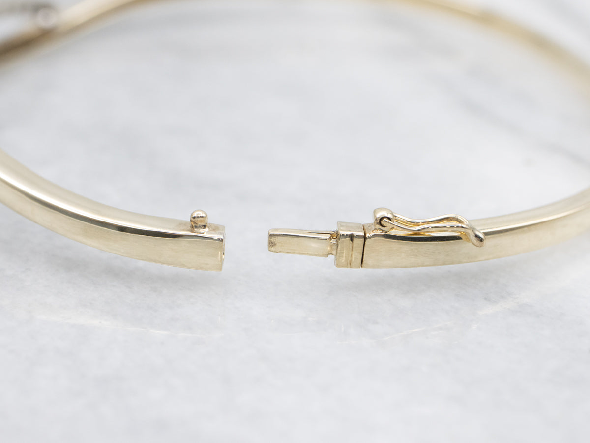 Looping Gold Modern Diamond Bangle Bracelet
