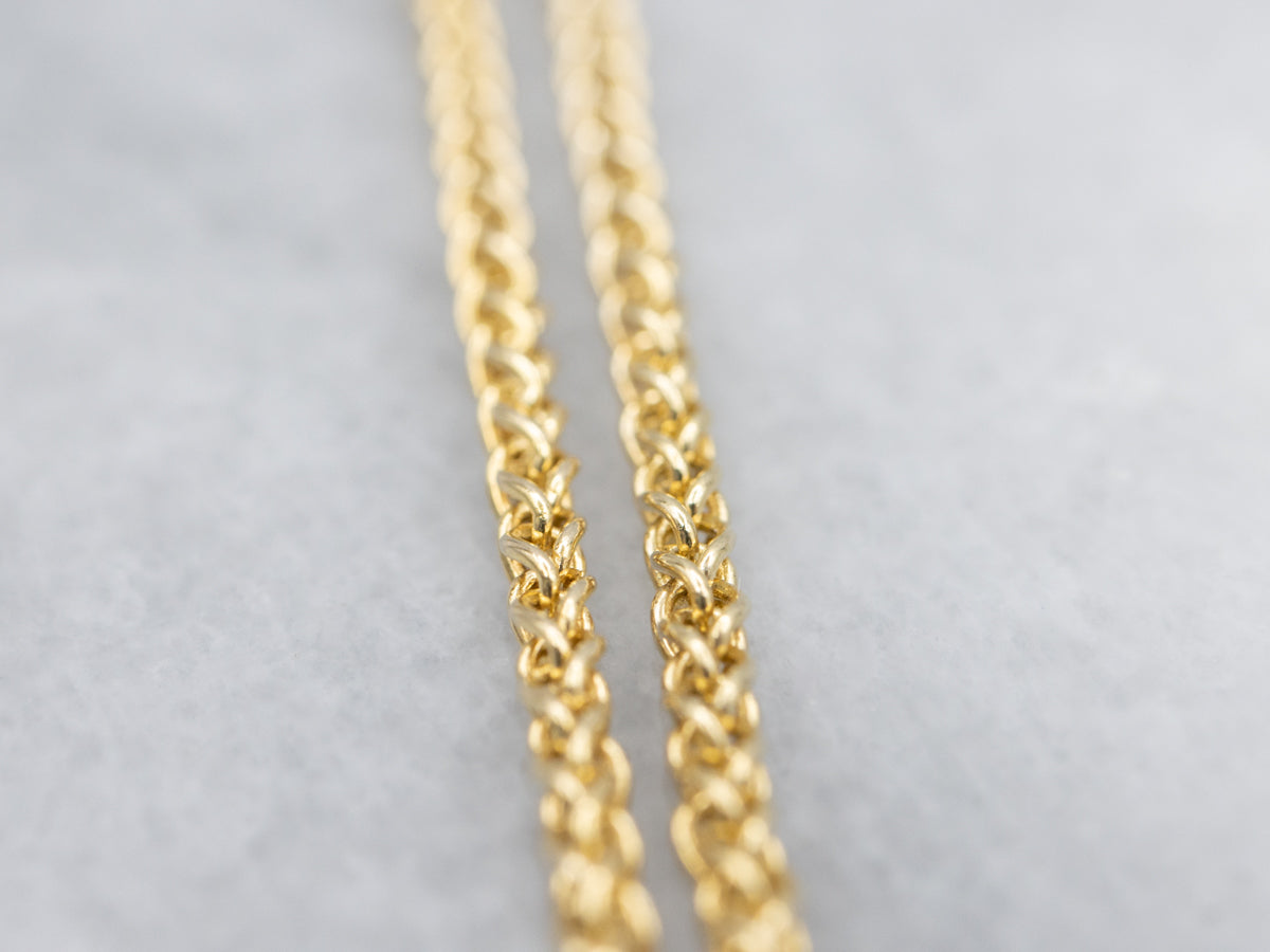 Yellow Gold Wheat Chain with Lobster Clasp