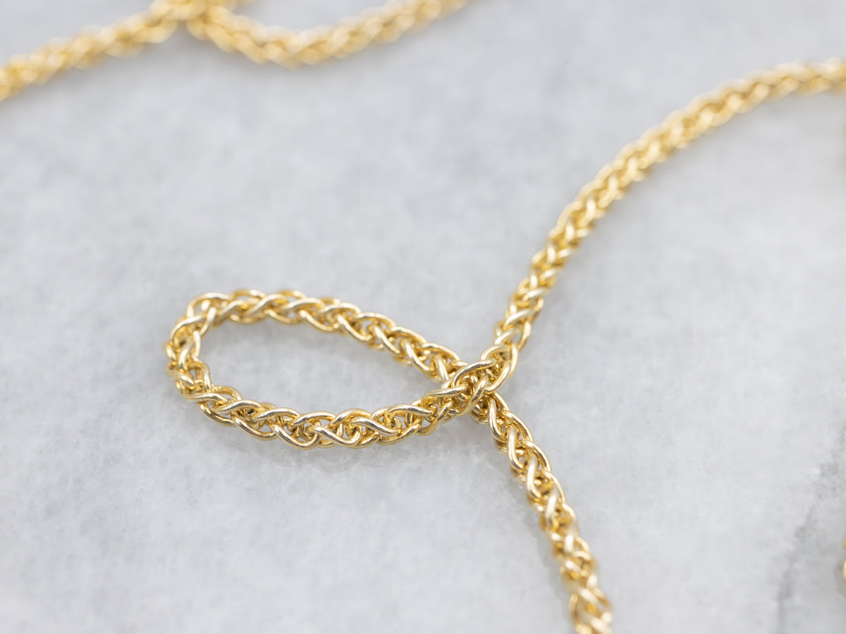 Yellow Gold Wheat Chain with Lobster Clasp
