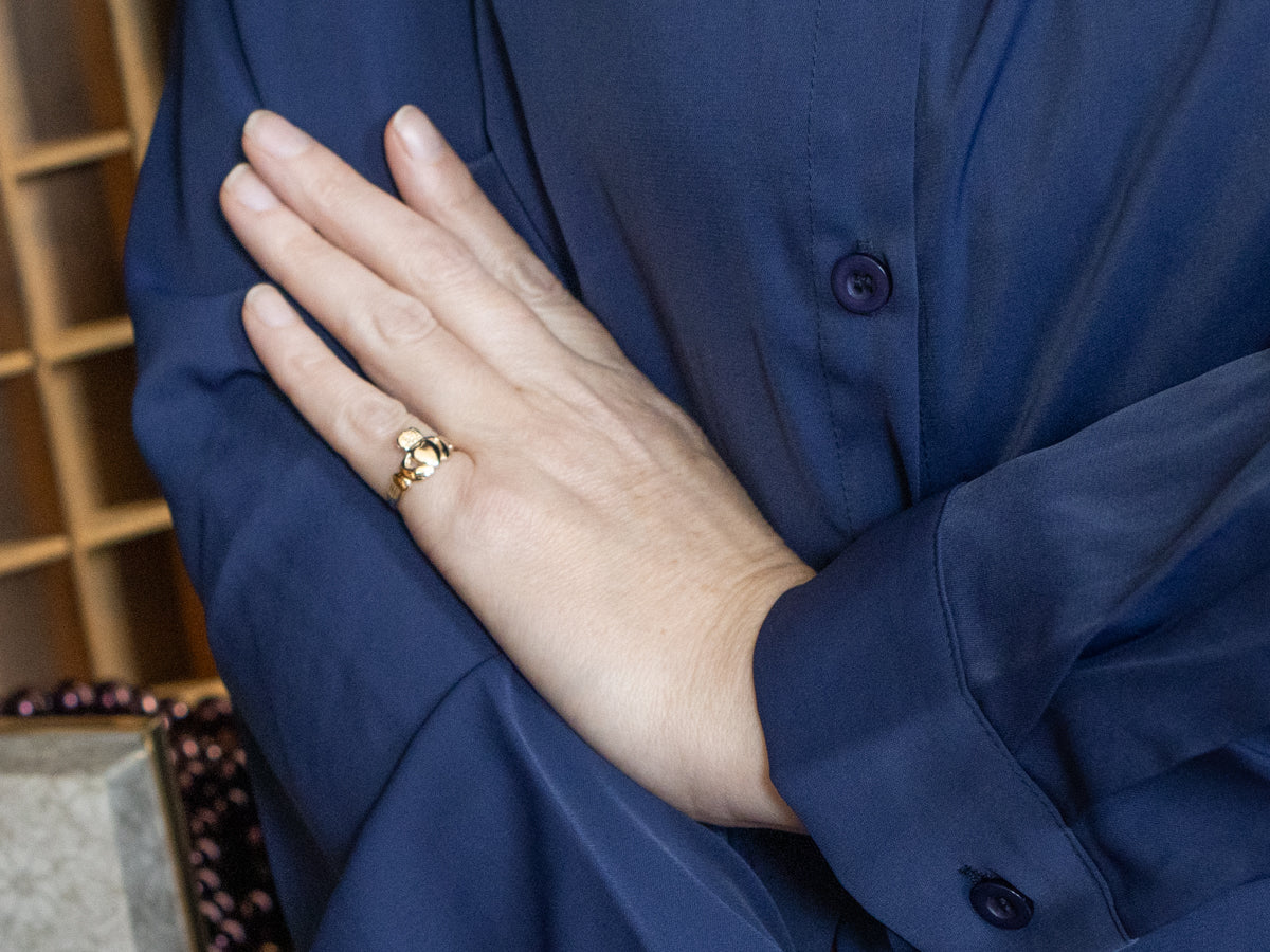 Classic Yellow Gold Claddagh Ring