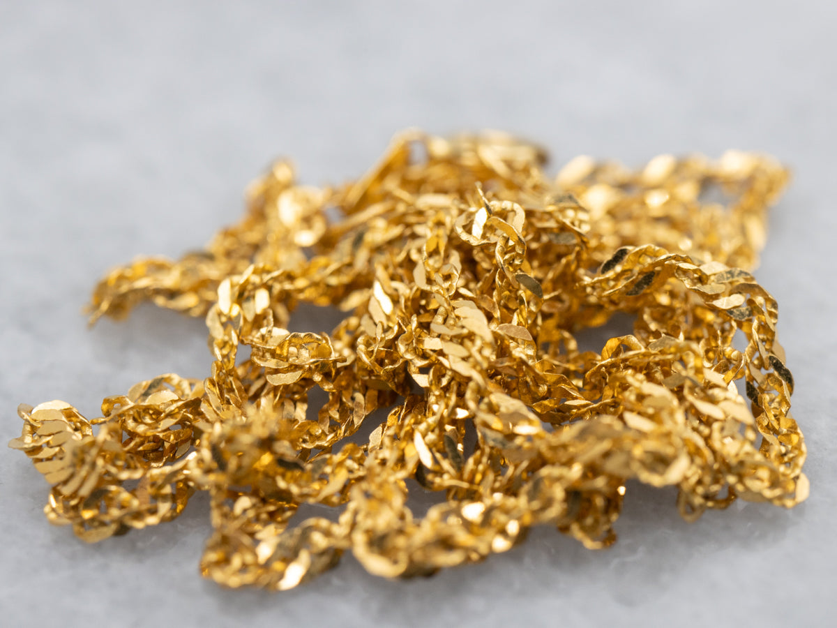 Yellow 22-Karat Gold Singapore-Twist Chain