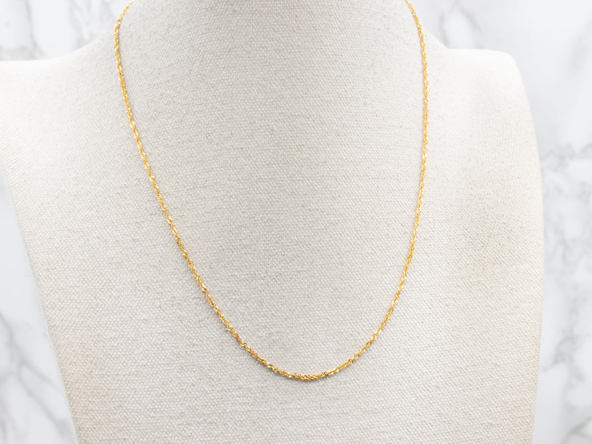 Yellow 22-Karat Gold Singapore-Twist Chain