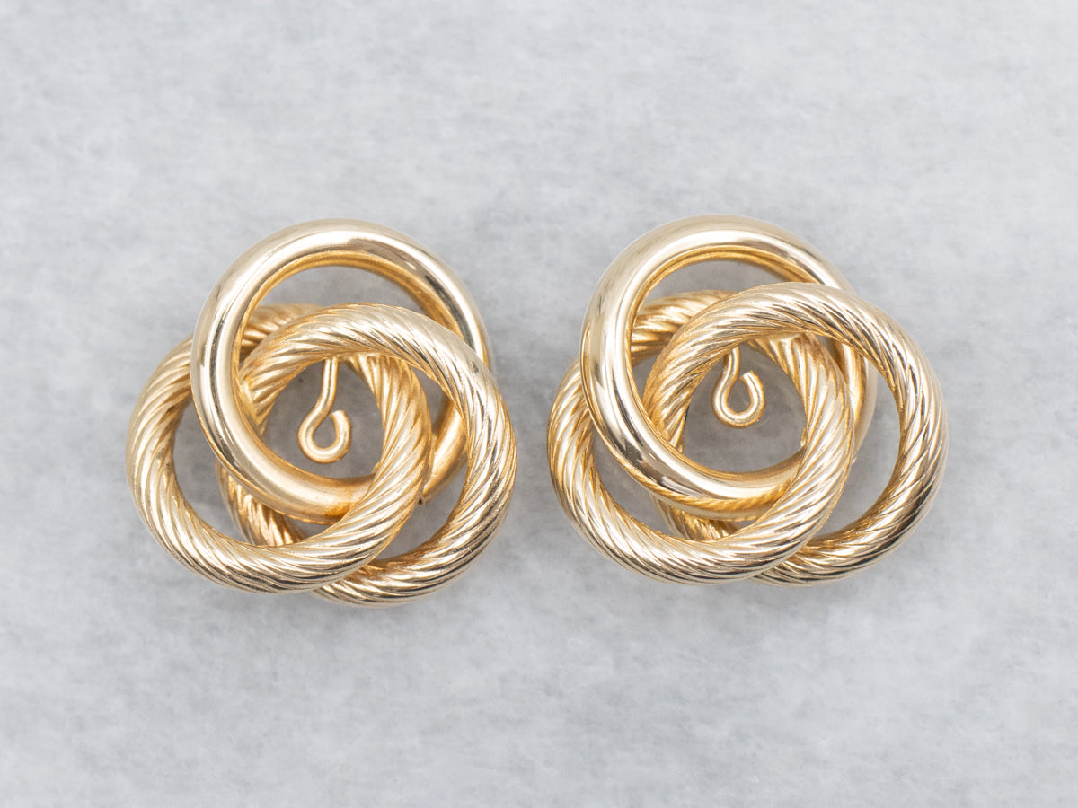 Looping Yellow Gold Earring Jackets