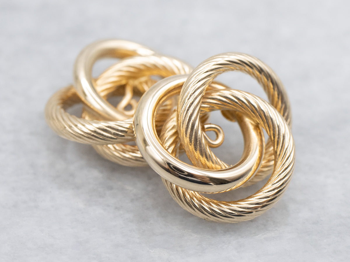 Looping Yellow Gold Earring Jackets