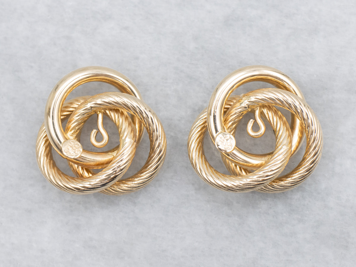 Looping Yellow Gold Earring Jackets