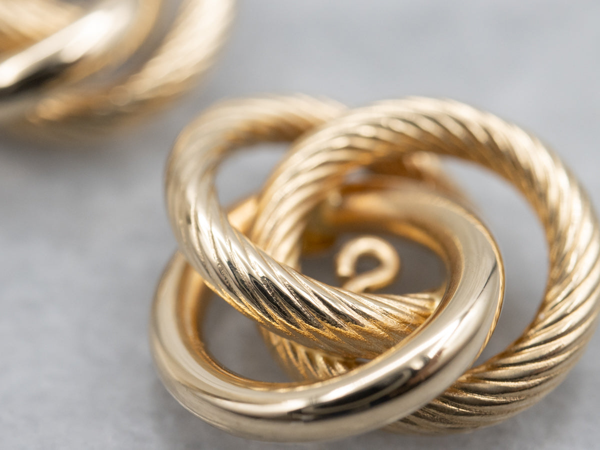 Looping Yellow Gold Earring Jackets