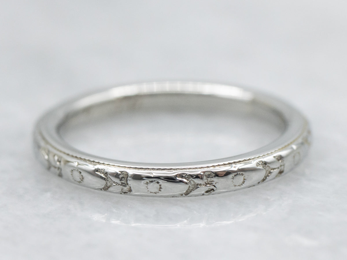 Forget-Me-Not Floral Pattern Band Circa 1920s