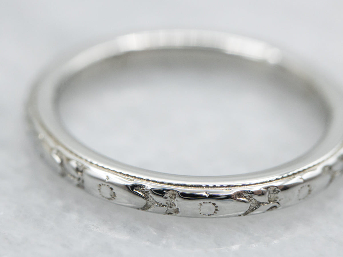 Forget-Me-Not Floral Pattern Band Circa 1920s