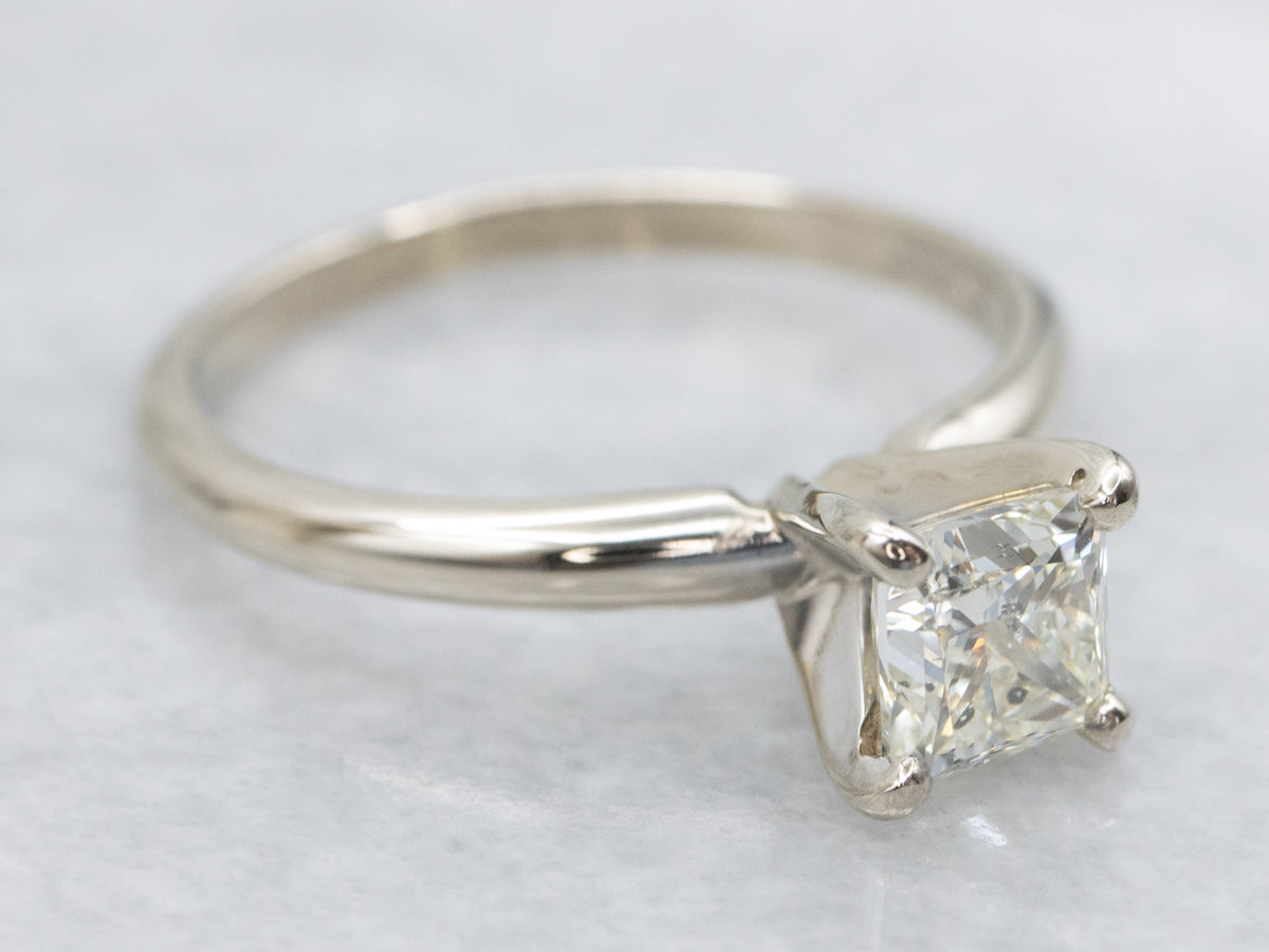 Princess Cut Diamond Solitaire Gold Engagement Ring