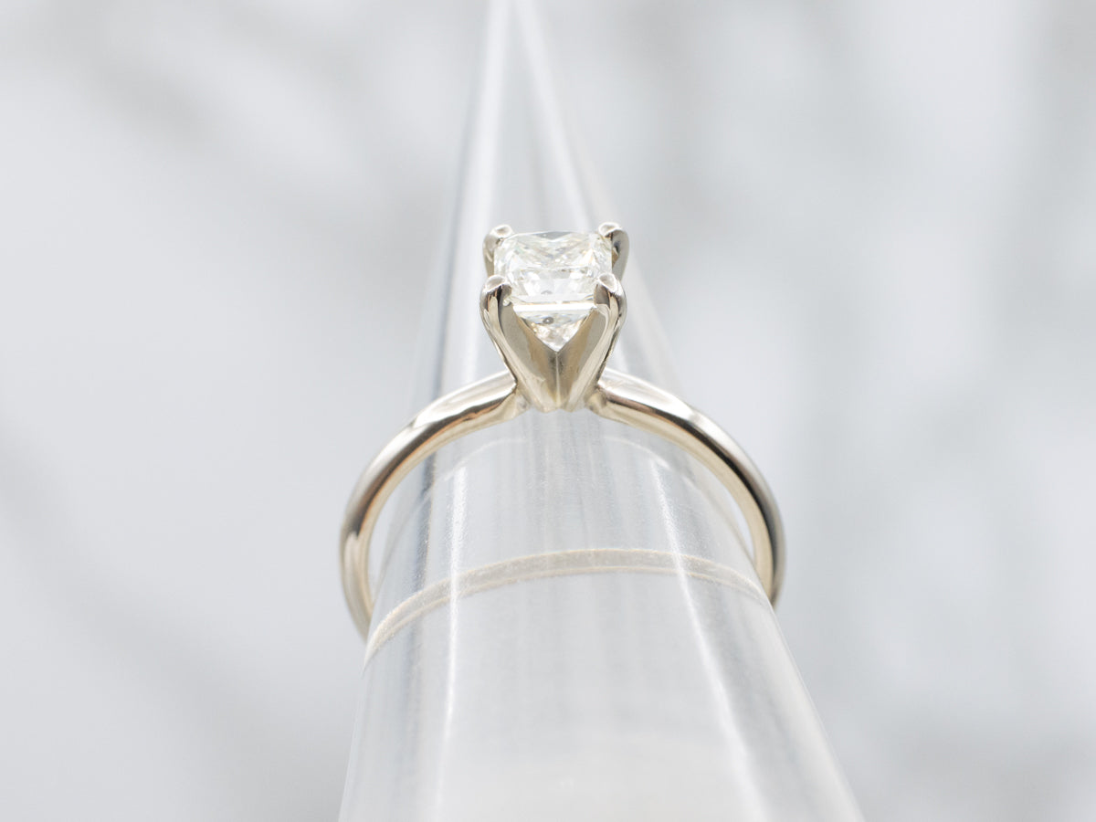 Princess Cut Diamond Solitaire Gold Engagement Ring