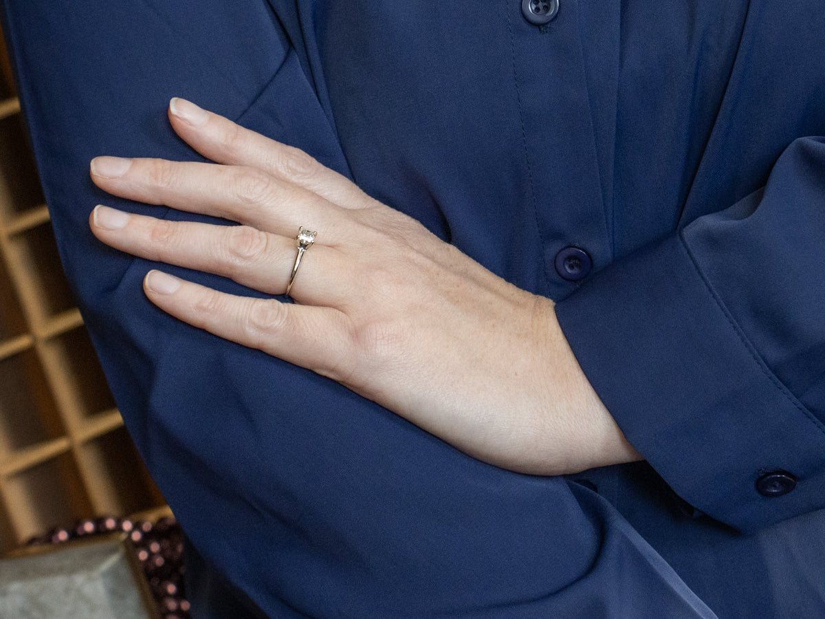 Princess Cut Diamond Solitaire Gold Engagement Ring