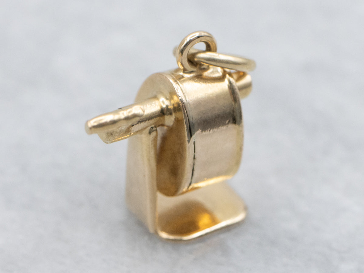 Vintage 14-Karat Gold Pencil Sharpener Charm