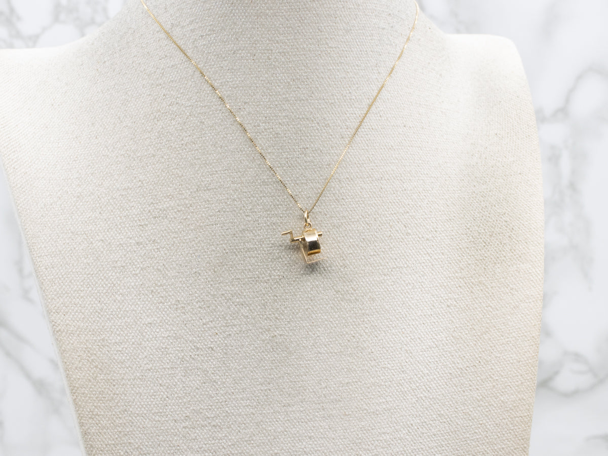 Vintage 14-Karat Gold Pencil Sharpener Charm